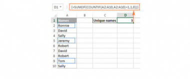 Kiến thức về hàm đếm Excel giá trị khác biệt và duy nhất trong Excel