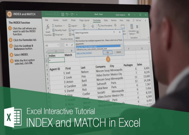 excel, sử dụng hàm index và match để tìm kiếm dữ liệu trong excel